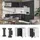 Vicco Eckunterschrank R-Line 75,6 x 46 x 81,6 cm Schwarz Weiß