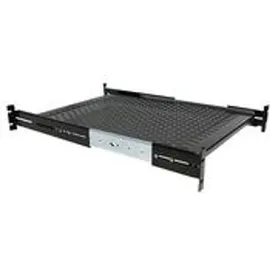Startech StarTech.com 2HE ausziehbarer Rack-Fachboden belüftet - 22.7kg - 19 Serverschrank Rack-Shelf - Schwarz - Rack - Regal - 1U - 48.3 cm (19")
