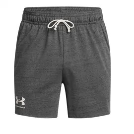 Under Armour Rival Terry 6in Short Herren - Castlerock / Onyx White S