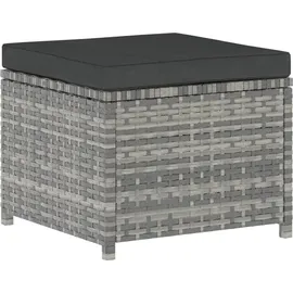 vidaXL Polyrattan Lounge-Set mit Auflagen 5-tlg. grau 48134