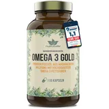 naturalie® - Omega 3 Gold | premium Fischöl mit 80% Omega 3 Fettsäuren | sehr geringer TOTOX-Wert | nachhaltiger Fang | schadstoffgeprüft | 110 Kapseln im Braunglas