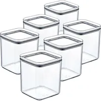 Centi Luftdichte Vorratsdosen Set 6x1L stapelbar mit Deckel Aufbewahrung