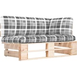 vidaXL Outdoor-Ecksofa Paletten Kiefernholz Imprägniert