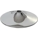 Mendler 2er-Set Fußteller Fußplatte Fuß für Barhocker Barstuhl Drehstuhl Esszimmerstuhl, chrom ~ Ø 41cm