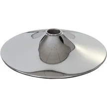 Mendler 2er-Set Fußteller Fußplatte Fuß für Barhocker Barstuhl Drehstuhl Esszimmerstuhl, chrom ~ Ø 41cm