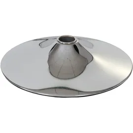Mendler 2er-Set Fußteller Fußplatte Fuß für Barhocker Barstuhl Drehstuhl Esszimmerstuhl, chrom ~ Ø 41cm