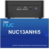 Intel NUC 13 Pro NUC13ANHi5 Arena Canyon Mini PC, Core i5-1340P, 16GB RAM, 512GB SSD, Mini Computer Win 11 Pro für Business Home Office, Unterstützung 8K/4K Quad Display/WiFi 6E/BT 5.3/Thunderbolt 4