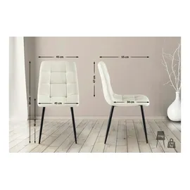 CLP Esszimmerstuhl Antibes Stoff creme