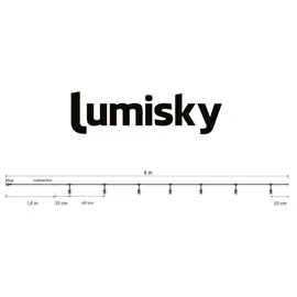 Lumisky LED Lichterkette spritzwassergeschützt 6 m Warmweiß