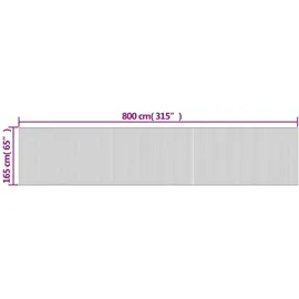 vidaXL Paravent Weiß 165x800 cm Bambus