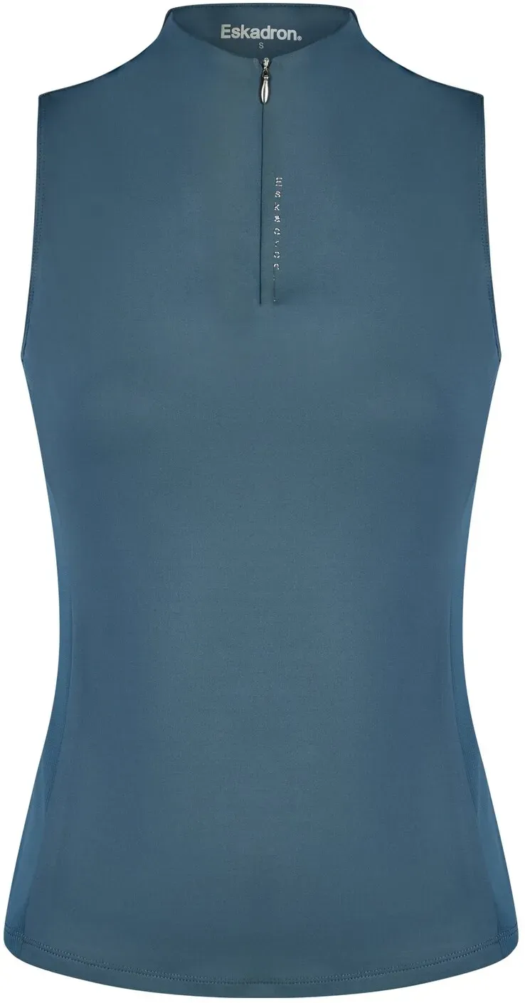 ESKADRON Classic Sports Tank Top Half-Zip ocean XS