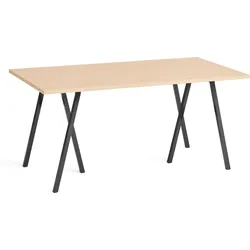 Loop Stand Tisch 160 cm lackierte eichenplatte schwarze Beine