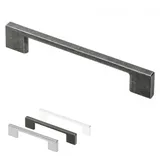 Gedotec Möbelgriff aus Vollmetall Silber antik mit BA 96 mm | Griffe für Küchenschränke inkl. Befestigungsmaterial | PALERMO | Möbelgriffe | Türgriffe für Schränke - Schrankgriffe