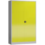 Steelboxx Mehrzweckschrank Metallschrank abschließbar Flügeltürenschrank, 1945 x 1200 x 600 mm (1-St) Mehrzweckschrank abschließbar gelb