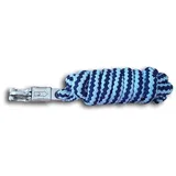 Pferdelinis Anbinde- / Führstrick Führstrick mit Panikhaken für Pferde, Anbindestrick in vielen Designs, Länge: 200cm blau