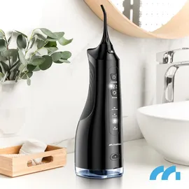 Maltec Munddusche Zahndusche elektrisch MalTec Toothie X60 150PSI Akku 2600 mAh 4 Betriebsmodi kabellos Schwarz Reisetasche