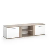 Vicco Novelli Lowboard 155 x 41 cm Braun/Weiß Holzwerkstoff