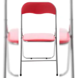 CLP Klappstuhl Felix 45 x 45 x 78 cm rot/silber 2 St.