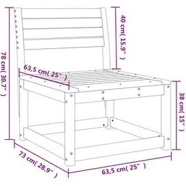 vidaXL Gartensofa Massivholz Kiefer
