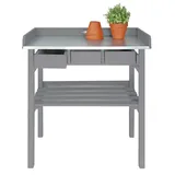Esschert Design Gartentisch 79 x 38 x 82 cm Grau