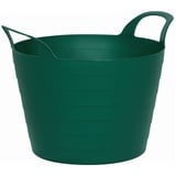 geli Thermo Plastic Flexikorb Einkaufskorb Wäschekorb Gartenkorb 45 cm mit Griffen, Farbe:dunkelgrün