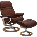 Stressless Relaxsessel STRESSLESS Sunrise Sessel Gr. Leder BATICK, Rela x funktion-Drehfunktion-PlusTMSystem-Gleitsystem-BalanceAdaptTM, B/H/T: 79 cm x 103 cm x 73 cm, braun (malt brown batick) Lesesessel und Relaxsessel