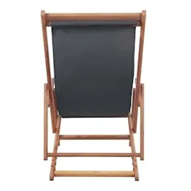 vidaXL Klappbarer Gartenstuhl 127 x 114 x 95 cm grau