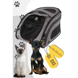 Maelson Snuggle Kennel / Faltbare Stofftransportbox - Anthrazit, Größe: XXS (48x28x25)