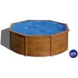 Gre Pool Sicilia Rund Ø 350 cm inkl. Filterpumpe und Poolleiter