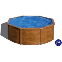 Gre Pool Sicilia Rund Ø 350 cm inkl. Filterpumpe und Poolleiter