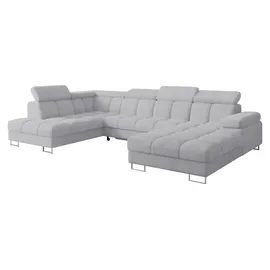 altdecor Ecksofa COMA U Cord 3-Sitzer Grau