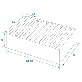 PRO PLUS Geschirrhalter 34 x 25 cm anthrazit