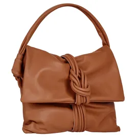 Samantha look Henkeltasche SAMANTHA LOOK, Damen, Gr. B/H/T: 33cm x 26cm x 6cm onesize, braun (cognac), Leder, clean, Taschen, echt Leder, Made in Italy