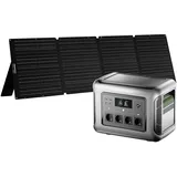 ALLPOWERS R1500 LITE Powerstation mit Solarpanel 200W, 1056Wh LiFePO4 Akku, Vollständige Aufladung in 1 Std, 1600W (3200W Spitze) Solargenerator, 15ms USV für Notstromversorgung Stromausfälle Camping