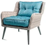 TexDeko Gartenpolster 50 x 50 x 12 cm blau 2-tlg.
