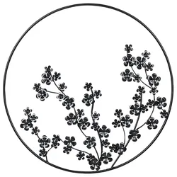 Wandobjekt Blume STRONTIUM Metall 70 cm Schwarz