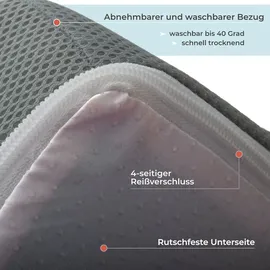 Jekatex Multiflex 3-Zonen Komfortschaum Topper 120 x 200 cm weiß