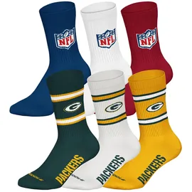 NFL Socken NFL 6Pack Crew Socks 6er Pack Bunt 39-42