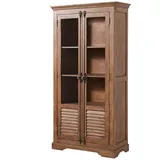 MASSIVMOEBEL24.DE Vitrine TOULOUSE 97 x 45 x 190 cm Beige
