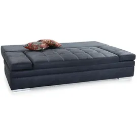luma-home Schlafcouch Mikrofaser 2-Sitzer Grau