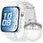 Watch Fit 5 BT 48 mm Aluminiumgehäuse Silber Fluorelastomerarmband Weiß inkl. FreeBuds 7i