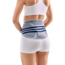 Bauerfeind Rückenbandage LumboTrain Lady zur Entlastung Stabilisierung und Aktivierung der Lendenwirbelsäule im Lumbalen Bereich Rückengurt gegen Rückenschmerzen Rücken-Bandage für den Alltag Titan 6