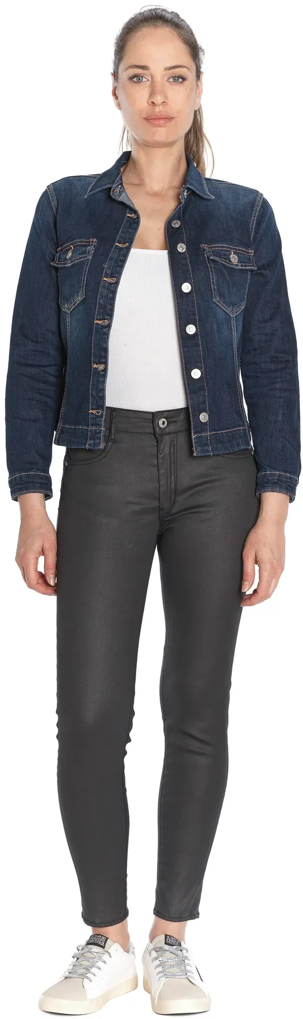 Bequeme Jeans LE TEMPS DES CERISES, Damen, Gr. 28, US-Größen, schwarz, 73% Baumwolle, 23% Polyester, 4% Elasthan, Jeans, in modischer 7/8-Länge