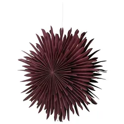Ebuy24 Sälen Weihnachtsstern mit Licht Papier Ø60 cm Pendelleuchte dunkelrot.