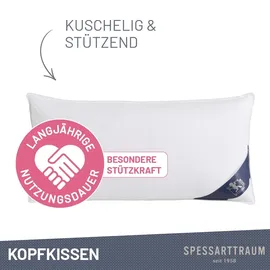 SPESSARTTRAUM Federkopfkissen First Class 40 x 80 cm Weiß