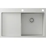 Ausmann Turt Edelstahlspüle mit Abtropffläche links 780x500mm, flächenbündiger und Oberflächen-Einbau 1208956957