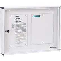 ARREGUI PAN41 Schaukasten aus Aluminium für 2 DIN A4 Blätter | Rostfreier Schaukasten Magnetischer Infokasten mit Schlüssel Infoboard Infotafel 8 Magnete inkl. 35 x 48 x 5 cm weiß