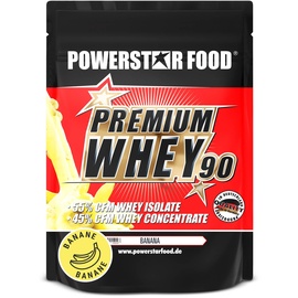 Powerstar Food PREMIUM WHEY 90 Protein Shake, 850 g Beutel, Banana