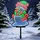 FHS International Schneemann LED Kunststoff 40 cm Erdspieß IP44 6/18 h Timer weiß