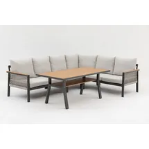 Primaster Gartenmöbel-Set Kos Aluminium in Holzoptik